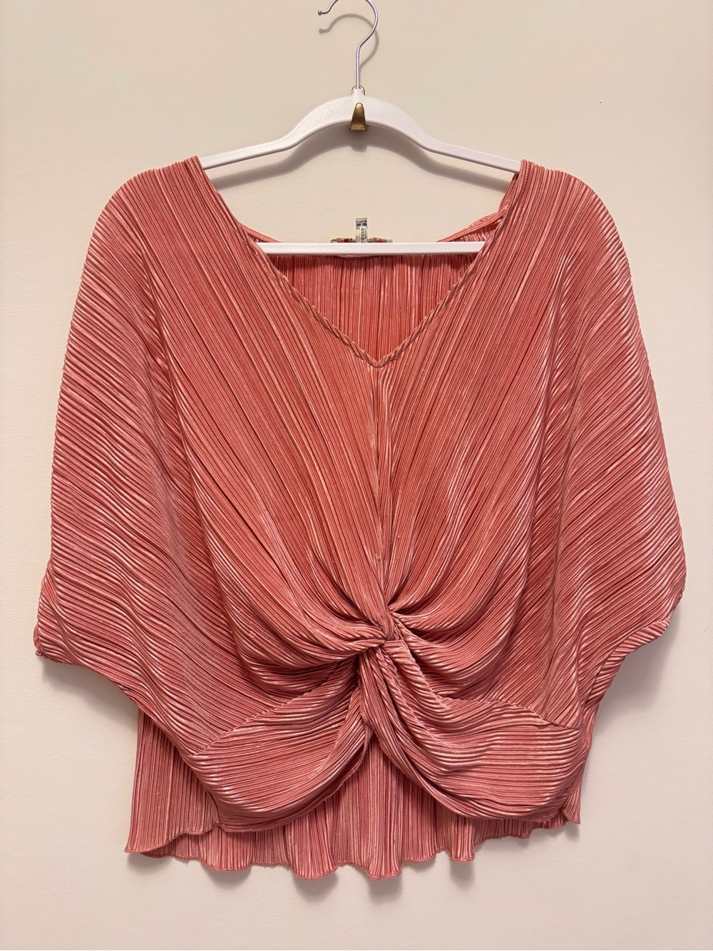 Anthropologie Eri & Ali Pleated Twist Top in Dusty Rose | Small